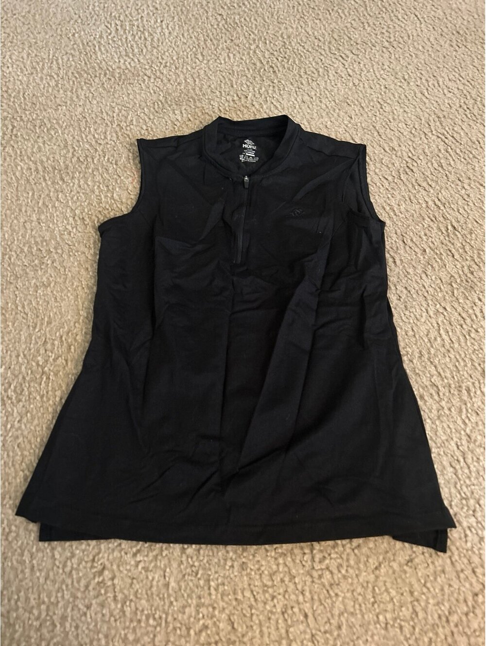 C271 work out top shirt woman sleeveless black xs
